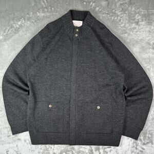 Vintage Filson Y2K Merino Wool Large Full Zip Cardigan Sweater Gray b17